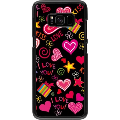 Samsung Galaxy S8 Case Hülle - Valentine 2023 love symbols