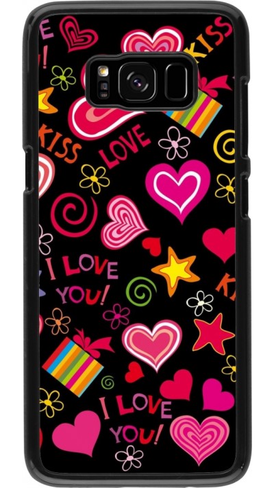 Samsung Galaxy S8 Case Hülle - Valentine 2023 love symbols