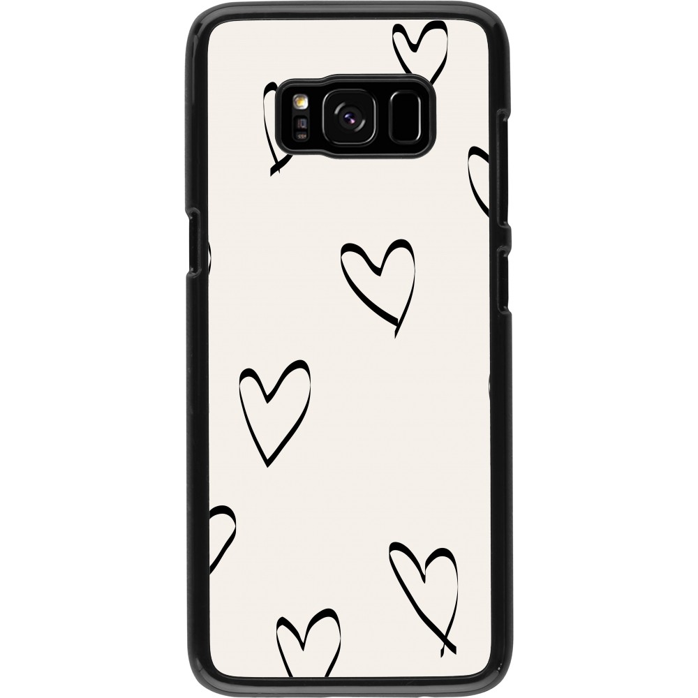 Samsung Galaxy S8 Case Hülle - Valentine 2023 minimalist hearts