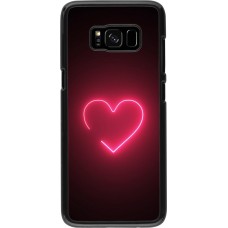 Samsung Galaxy S8 Case Hülle - Valentine 2023 single neon heart