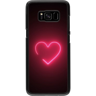 Samsung Galaxy S8 Case Hülle - Valentine 2023 single neon heart
