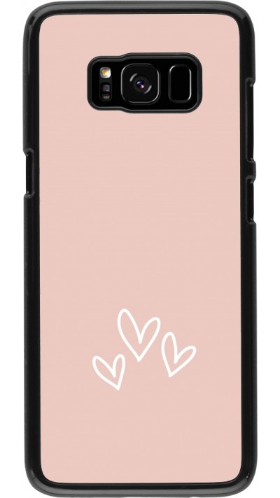 Samsung Galaxy S8 Case Hülle - Valentine 2023 three minimalist hearts