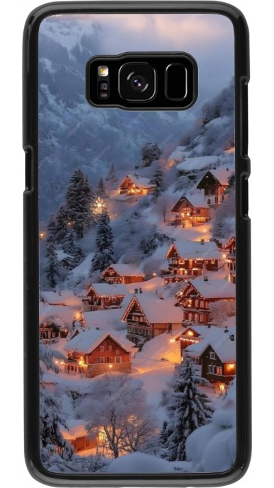 Samsung Galaxy S8 Case Hülle - Winter 25 Winter snowy village