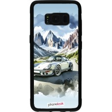 Samsung Galaxy S8 Case Hülle - Silikon schwarz Porsche 911 Berg Aquarell