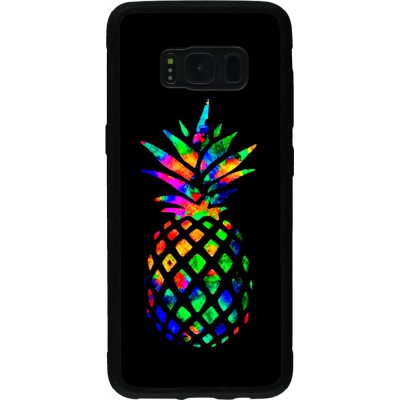 Hülle Samsung Galaxy S8 - Silikon schwarz Ananas Multi-colors