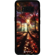Samsung Galaxy S8 Case Hülle - Silikon schwarz Herbstlicher goldener Glanz