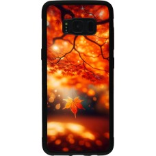 Samsung Galaxy S8 Case Hülle - Silikon schwarz Herbst Magisch Orange