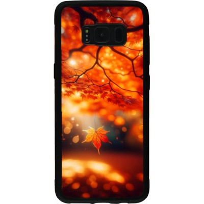 Samsung Galaxy S8 Case Hülle - Silikon schwarz Herbst Magisch Orange