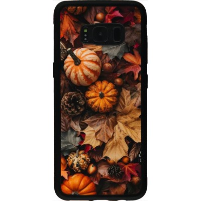 Samsung Galaxy S8 Case Hülle - Silikon schwarz Autumn 25 Pumpkin