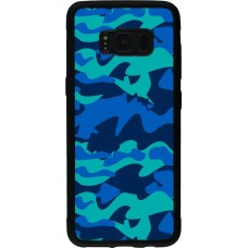 Hülle Samsung Galaxy S8 - Silikon schwarz Camo Blue