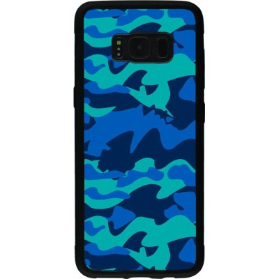 Hülle Samsung Galaxy S8 - Silikon schwarz Camo Blue