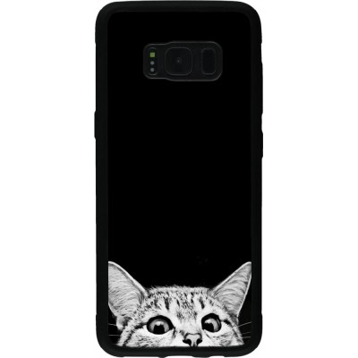 Hülle Samsung Galaxy S8 - Silikon schwarz Cat Looking Up Black