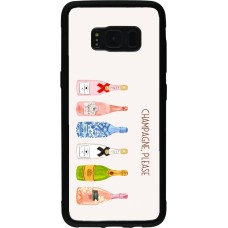 Samsung Galaxy S8 Case Hülle - Silikon schwarz Champagne Please