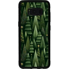 Samsung Galaxy S8 Case Hülle - Silikon schwarz Christmas 25 Pattern Xmas Tree