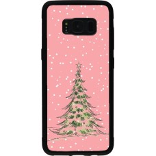 Samsung Galaxy S8 Case Hülle - Silikon schwarz Christmas 25 Pink Tree