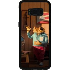 Samsung Galaxy S8 Case Hülle - Silikon schwarz Dancing frog DTMF