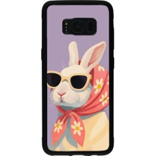 Samsung Galaxy S8 Case Hülle - Silikon schwarz Easter 2026 Rabbit with scarf