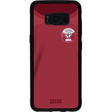 Samsung Galaxy S8 Case Hülle - Silikon schwarz Katar 2022 personalisierbares Fussballtrikot