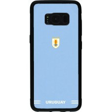 Samsung Galaxy S8 Case Hülle - Silikon schwarz Uruguay 2026 personalisierbares Fussballtrikot