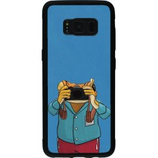 Samsung Galaxy S8 Case Hülle - Silikon schwarz Frog with camera DTMF