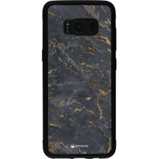 Hülle Samsung Galaxy S8 - Silikon schwarz Grey Gold Marble