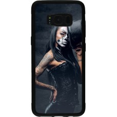 Samsung Galaxy S8 Case Hülle - Silikon schwarz Halloween 22 Tattooed Girl