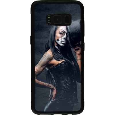 Samsung Galaxy S8 Case Hülle - Silikon schwarz Halloween 22 Tattooed Girl