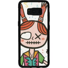 Samsung Galaxy S8 Case Hülle - Silikon schwarz Little Girl Sketch
