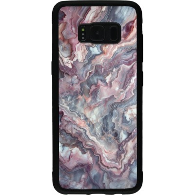 Samsung Galaxy S8 Case Hülle - Silikon schwarz Violetter silberner Marmor