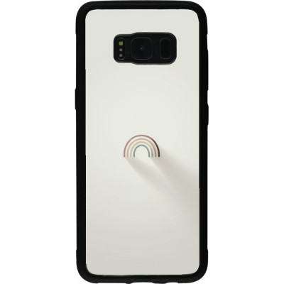 Samsung Galaxy S8 Case Hülle - Silikon schwarz Mini Regenbogen Minimal