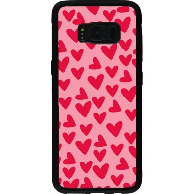 Samsung Galaxy S8 Case Hülle - Silikon schwarz Mom 2024 kleine Herzen