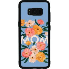 Samsung Galaxy S8 Case Hülle - Silikon schwarz Mom 2026 Flowers