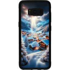 Samsung Galaxy S8 Case Hülle - Silikon schwarz Berg Schnee Licht