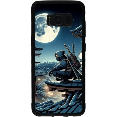 Samsung Galaxy S8 Case Hülle - Silikon schwarz Ninja unter dem Mond