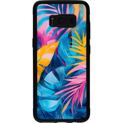 Samsung Galaxy S8 Case Hülle - Silikon schwarz Palms Blue