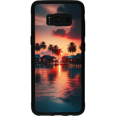 Samsung Galaxy S8 Case Hülle - Silikon schwarz Paradies Malediven