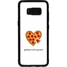 Samsung Galaxy S8 Case Hülle - Silikon schwarz Saint Valentines Day 26 You have my pizza heart