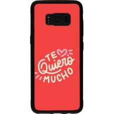 Samsung Galaxy S8 Case Hülle - Silikon schwarz Saint Valentines Day 26 Te quiero mucho