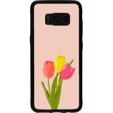 Samsung Galaxy S8 Case Hülle - Silikon schwarz Spring 23 tulip trio