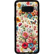 Coque Samsung Galaxy S8 - Silicone rigide noir Spring 25 printemps fleuri