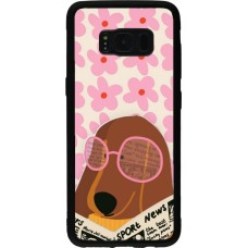 Samsung Galaxy S8 Case Hülle - Silikon schwarz Dog with newspaper Spring 2026