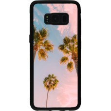 Samsung Galaxy S8 Case Hülle - Silikon schwarz Summer 2025 Palmiers