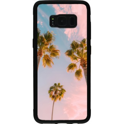 Samsung Galaxy S8 Case Hülle - Silikon schwarz Summer 2025 Palmiers