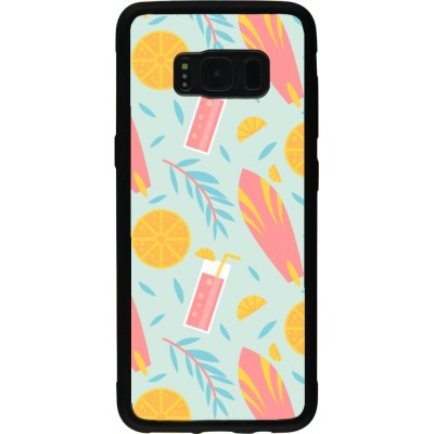 Samsung Galaxy S8 Case Hülle - Silikon schwarz Summer 2025 Pattern citron