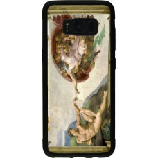 Samsung Galaxy S8 Case Hülle - Silikon schwarz Kunstbild - Die Erschaffung Adams - Michelangelo