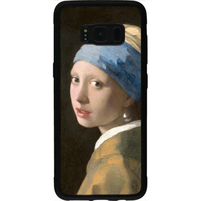 Samsung Galaxy S8 Case Hülle - Silikon schwarz Kunstbild - Das Mädchen mit dem Perlenohrring - Jan Vermeer