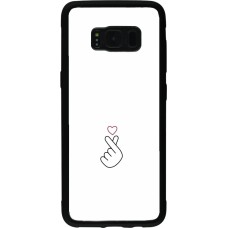 Samsung Galaxy S8 Case Hülle - Silikon schwarz Valentine 2024 heart by Millennials