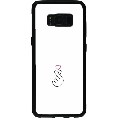 Samsung Galaxy S8 Case Hülle - Silikon schwarz Valentine 2024 heart by Millennials