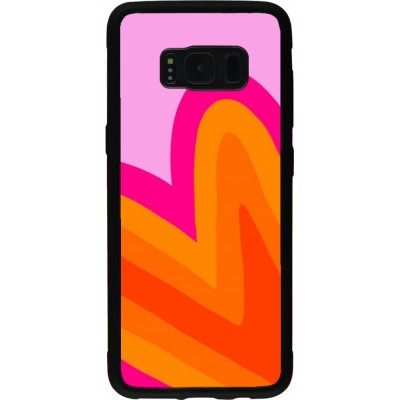 Samsung Galaxy S8 Case Hülle - Silikon schwarz Valentine 2024 heart gradient