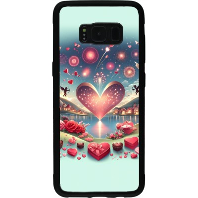 Samsung Galaxy S8 Case Hülle - Silikon schwarz Valentin 2025 Schick